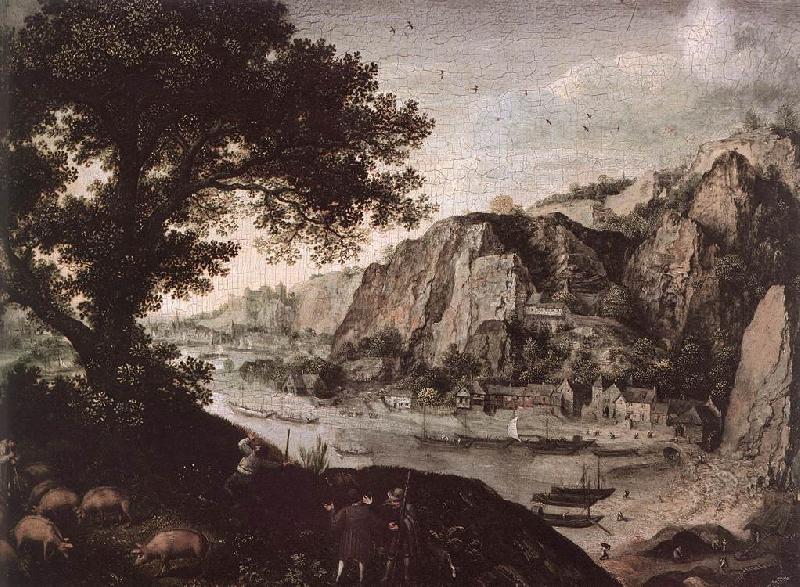 VALKENBORCH, Lucas van View of Huy from Ahin ar oil painting image